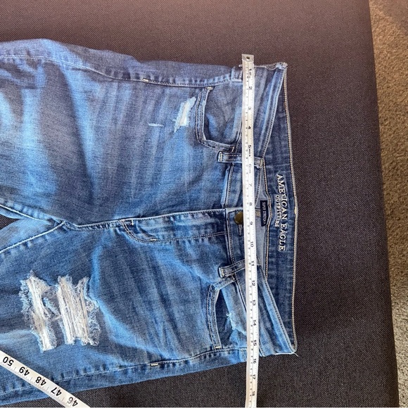 American Eagle Distressed Super Stretch. high Rise Jeggings Size 10 - Picture 12 of 14